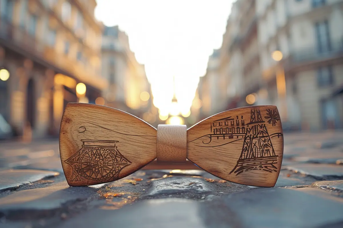 Noeud papillon en bois à paris : accessoire tendance pour un style unique